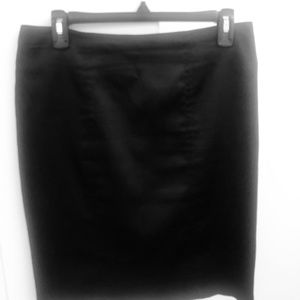 Ingredients Black Satin Look Skirt With Ruching In Back Size 6